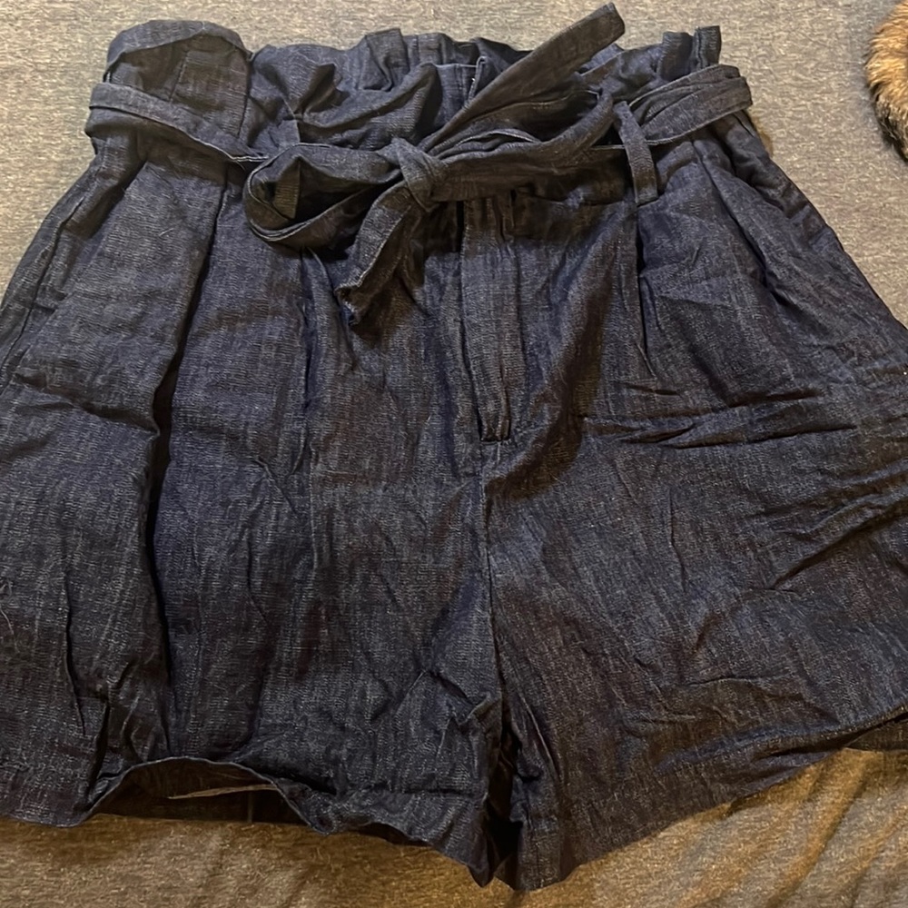 ‘A New Day’ Blue “Paper Bag” Shorts-Size M